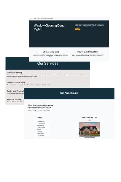 Preview Images of Squee-g's website